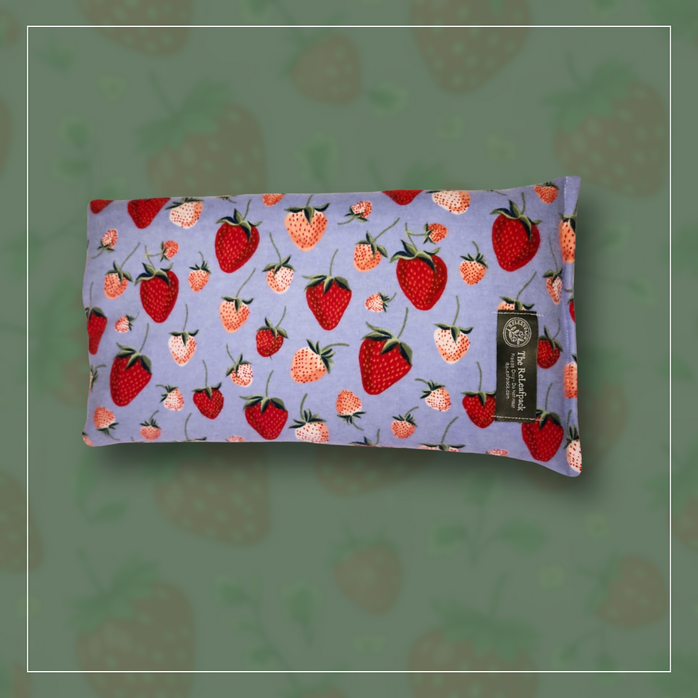 Cute strawberry print Reusable Non Gel Ice Pack for Pain Relief, Injuries, and Headaches.