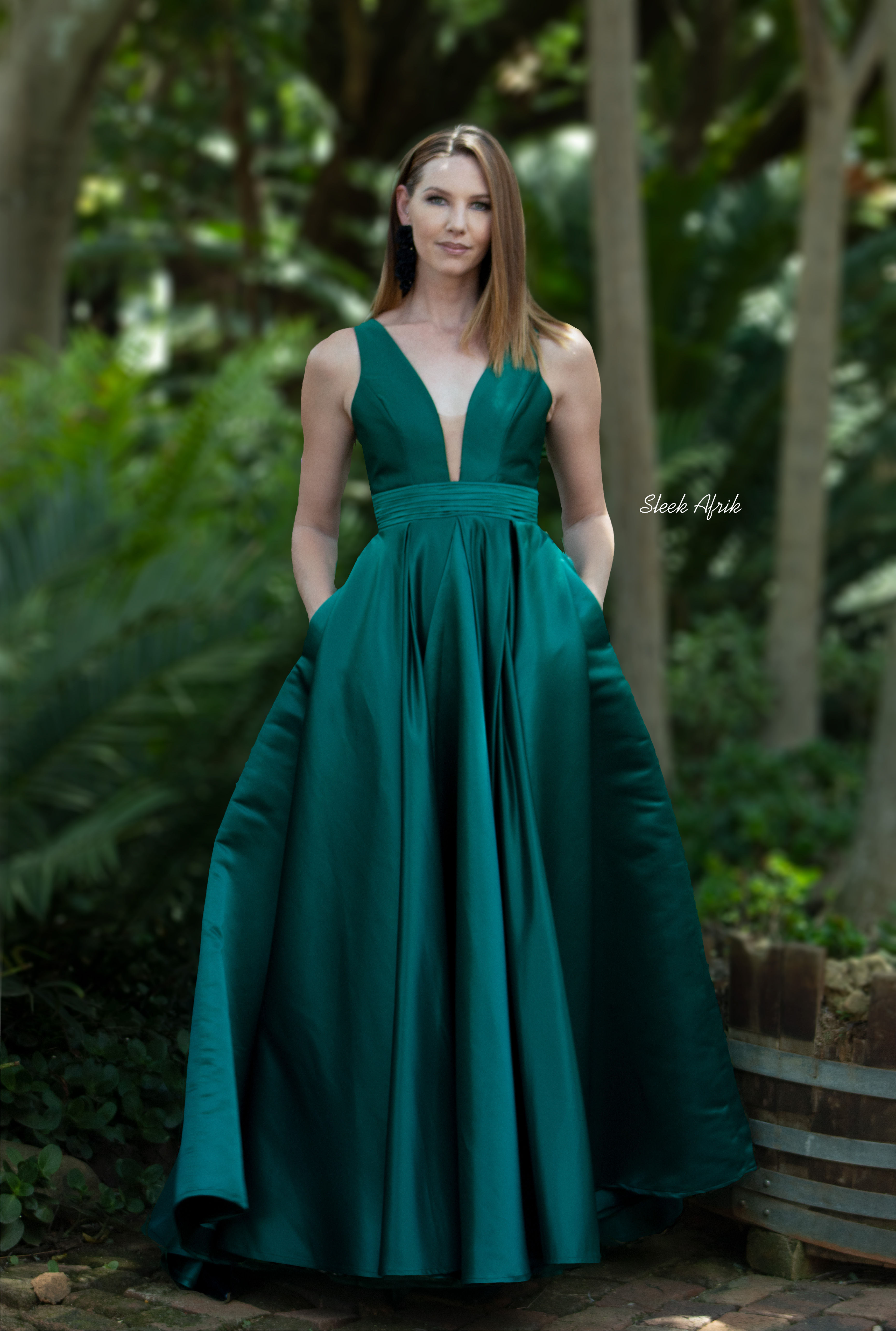 Bottle Green Ball Dress