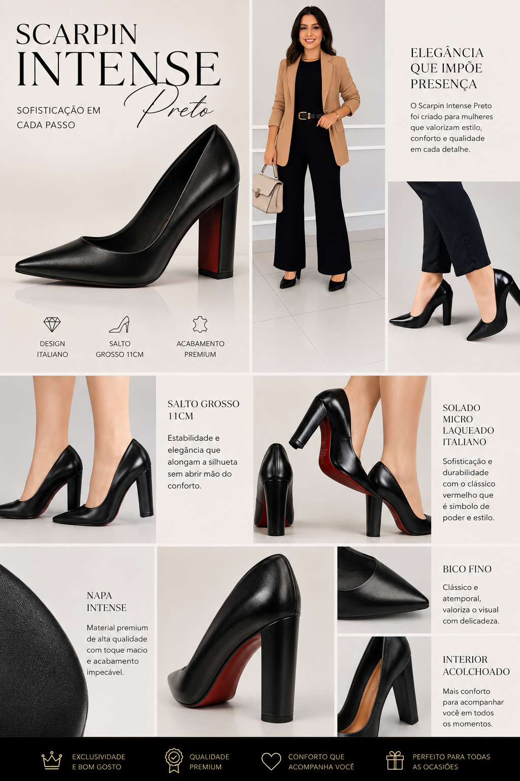 Scarpin AK Salto Grosso 36