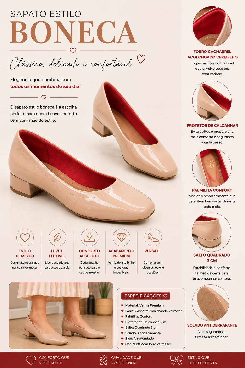 Sapato Boneca 35 39