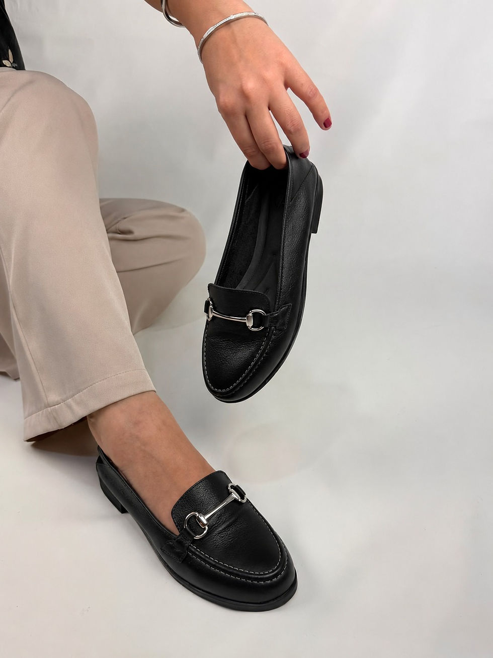 Miniatura: Mocassim Couro Off White