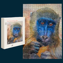 puzzle of mandrill monkey