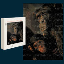 puzzle of a chimpanzee holding her baby