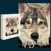 puzzle of a young dog resting his head on his paws