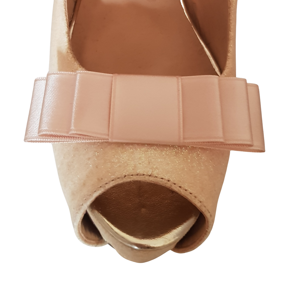 Thumbnail: Satin Triple Bows - White / Ivory Palette