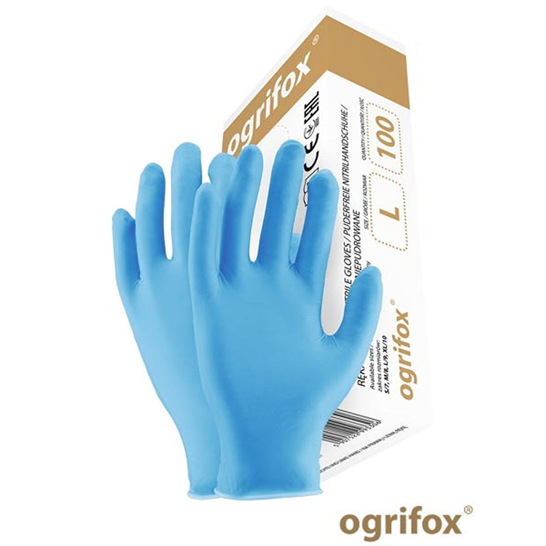 Blue Powder-Free Nitrile Gloves