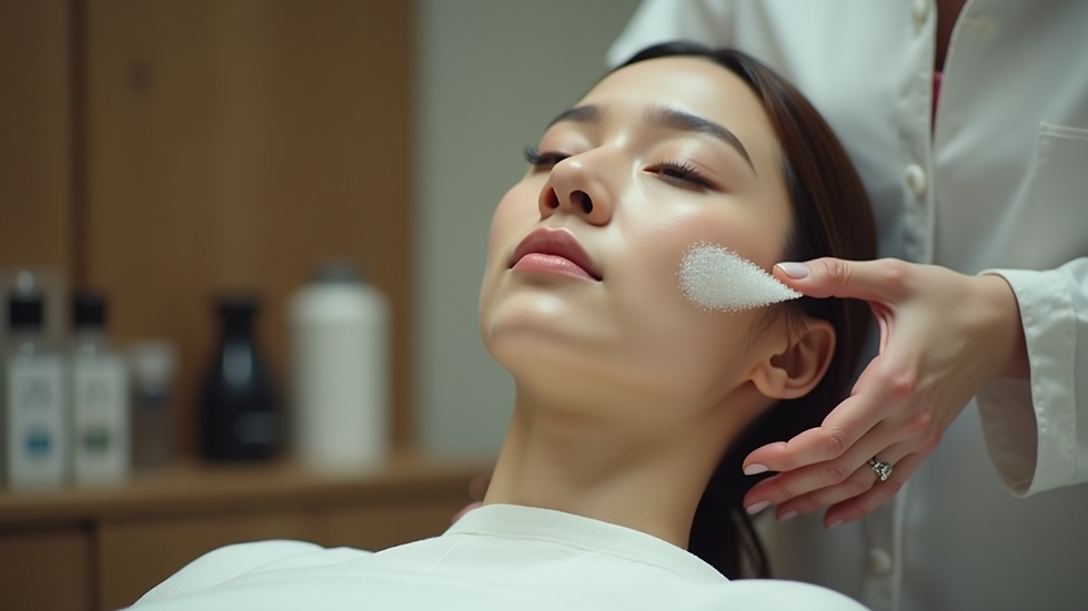 Close-up view of Korean Hair Treatment being applied at Daol Korean Beauty Salon