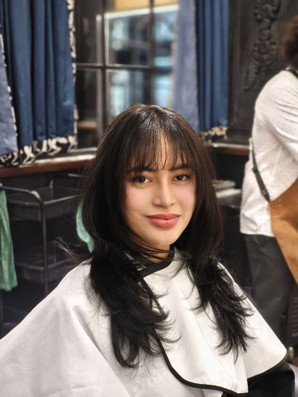 Magic treatment  luxury treatment  haircut with curtain bangs