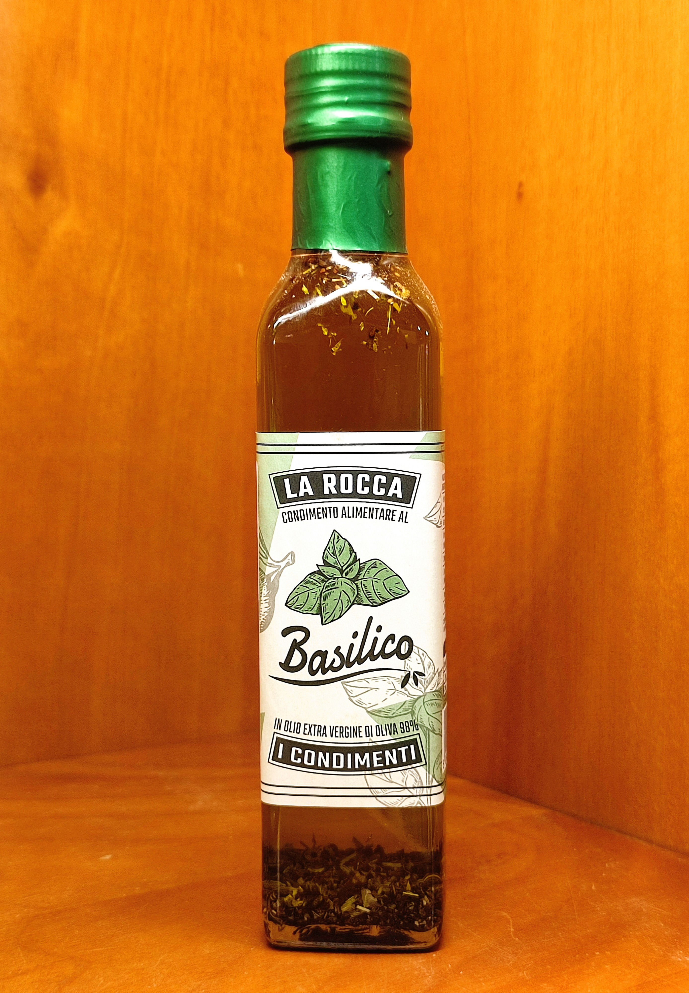 Condimento al Basilico in olio extravergine di oliva 250ml - La Rocca