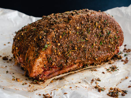 Black Pepper-Crusted Standing Rib Roast au Jus