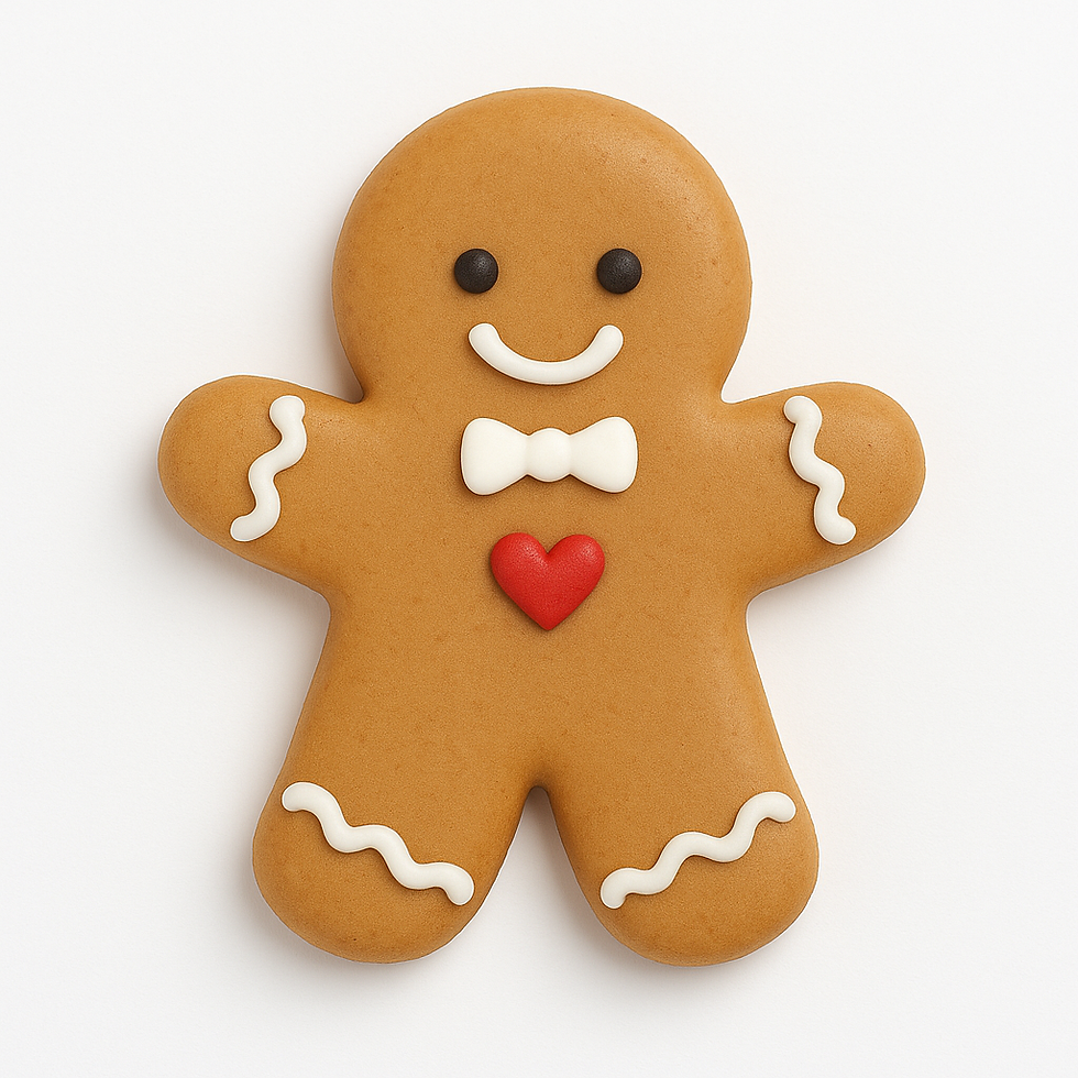 手工绘制姜饼人糖霜饼干