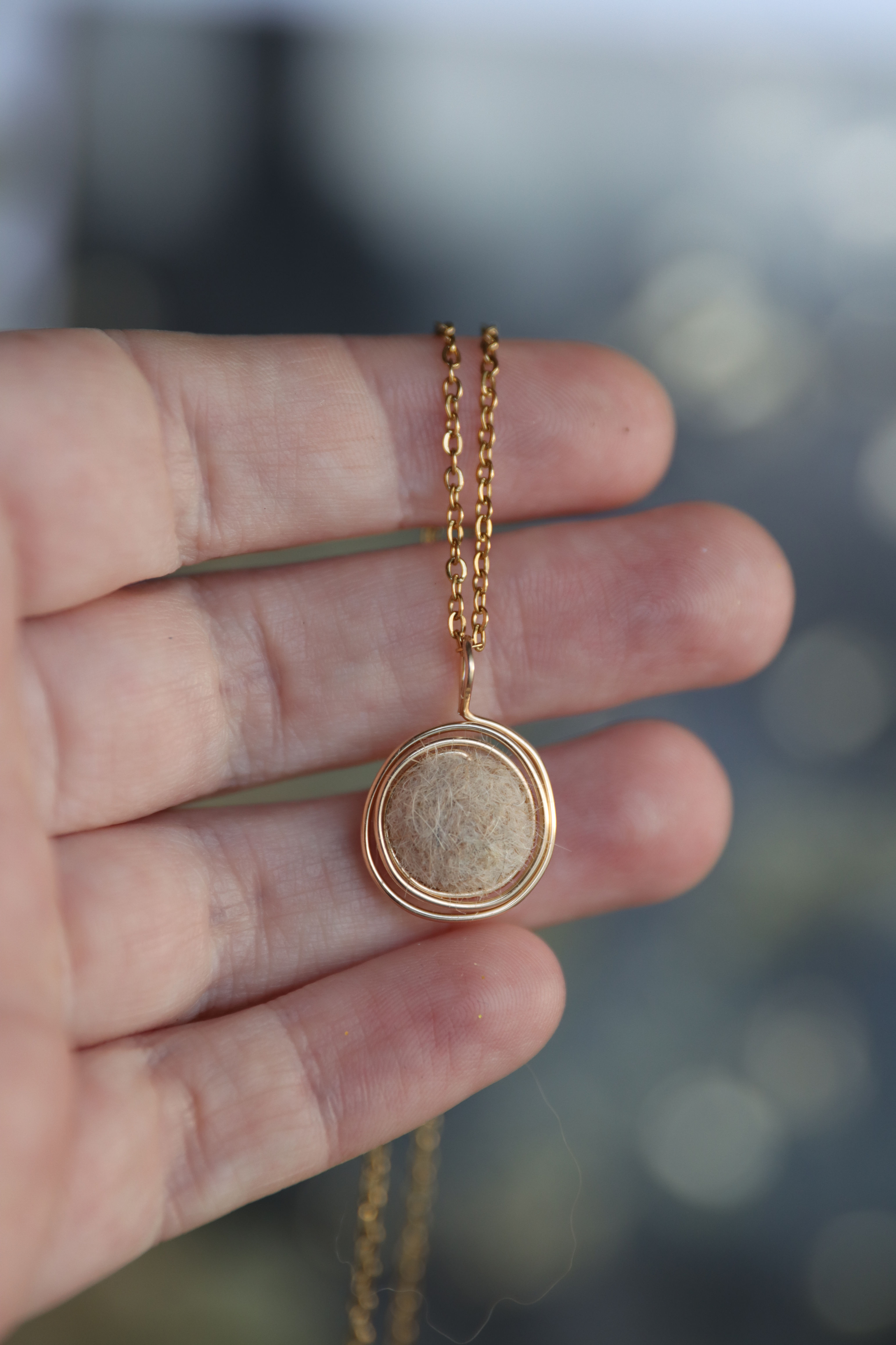 Samoa - Or laminé 12K - Pendentif Souvenir Poils