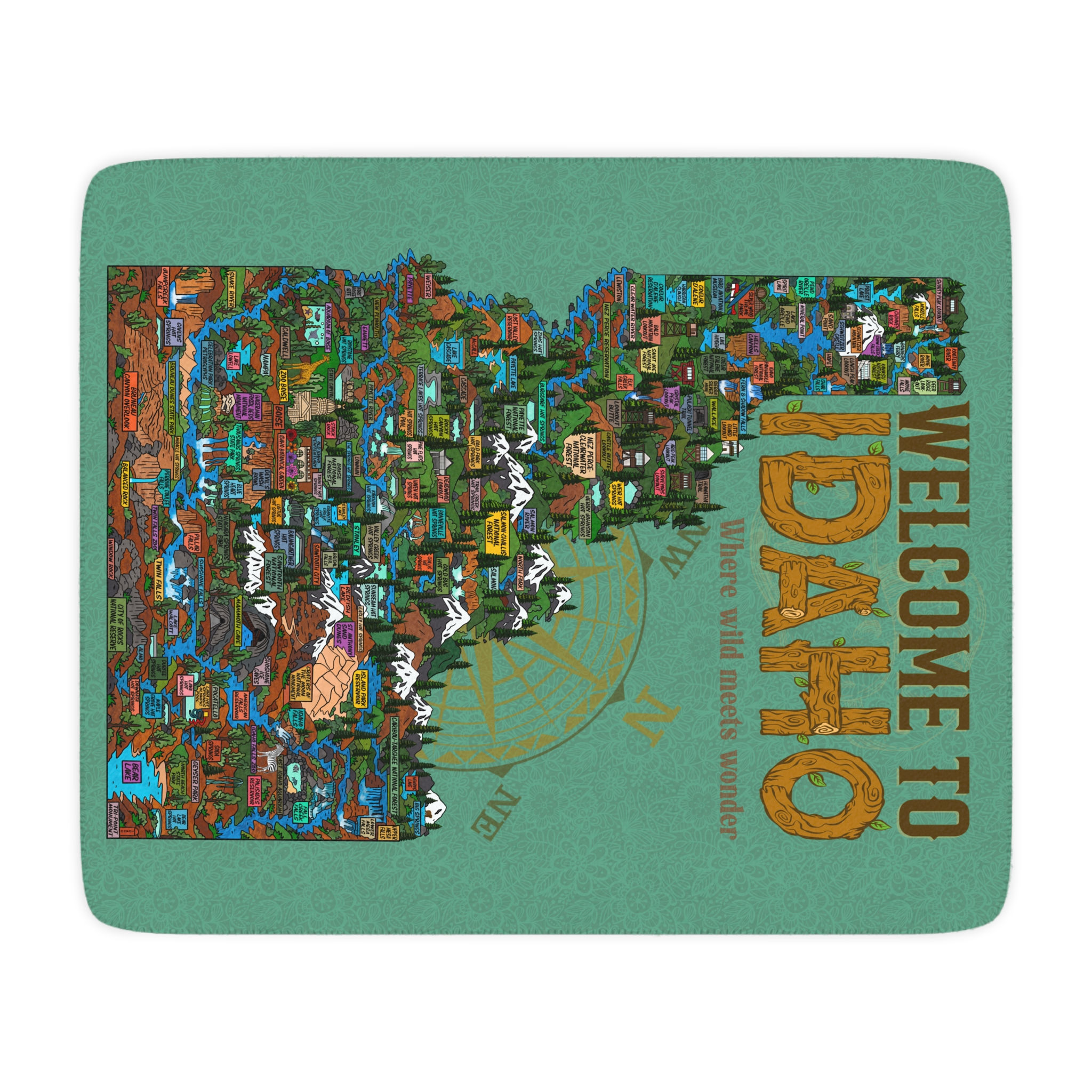 Idaho Adventure Sherpa Blanket