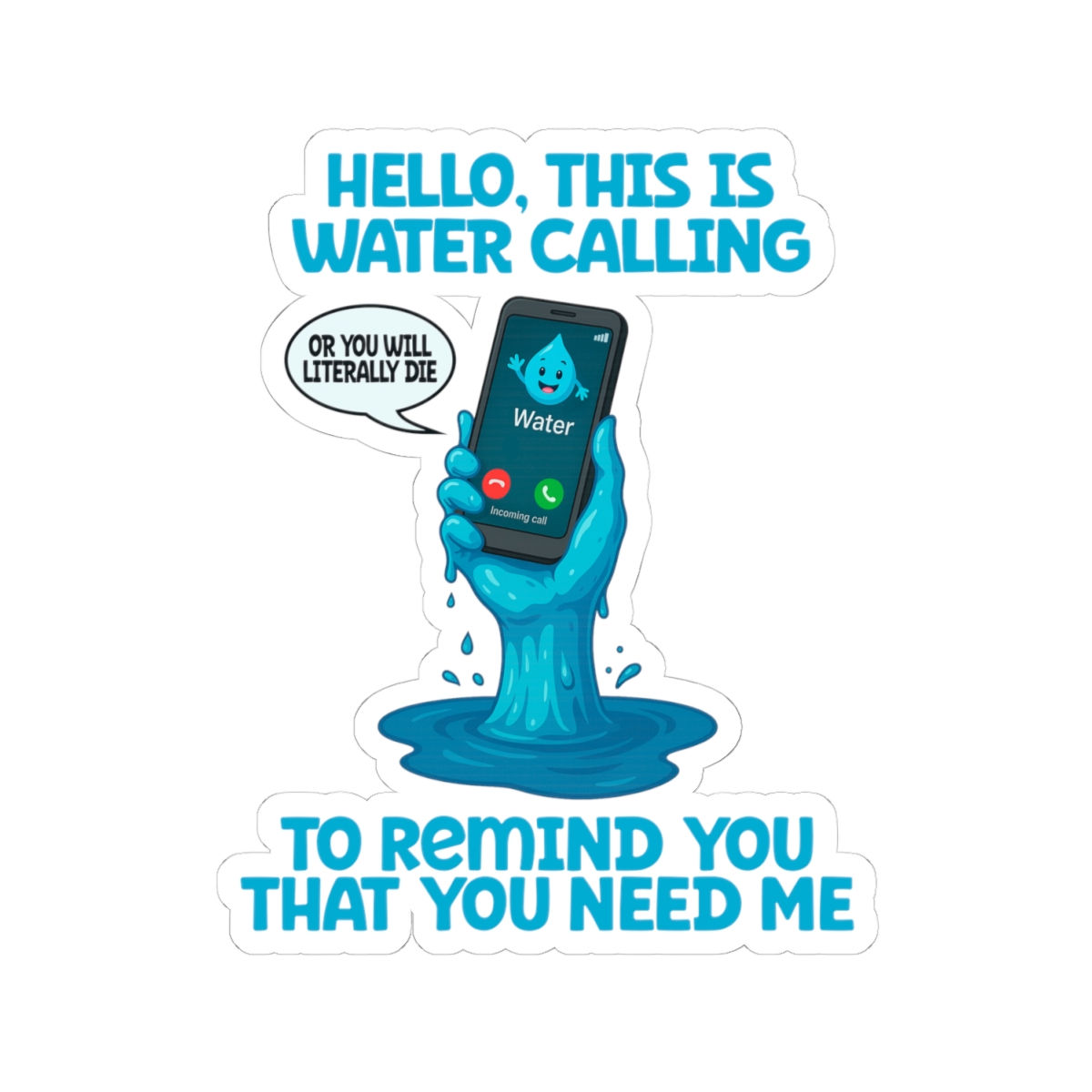 Water Calling Sticker 