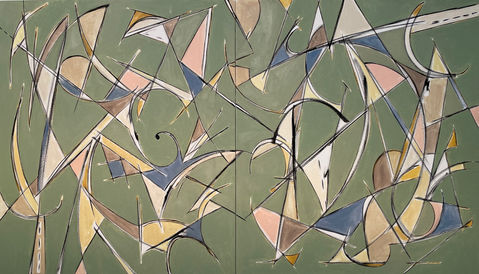 Diptych. Each canvas 26" x 30"
Oils on canvas
2021