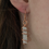 Miniature : Selenite spiral earrings