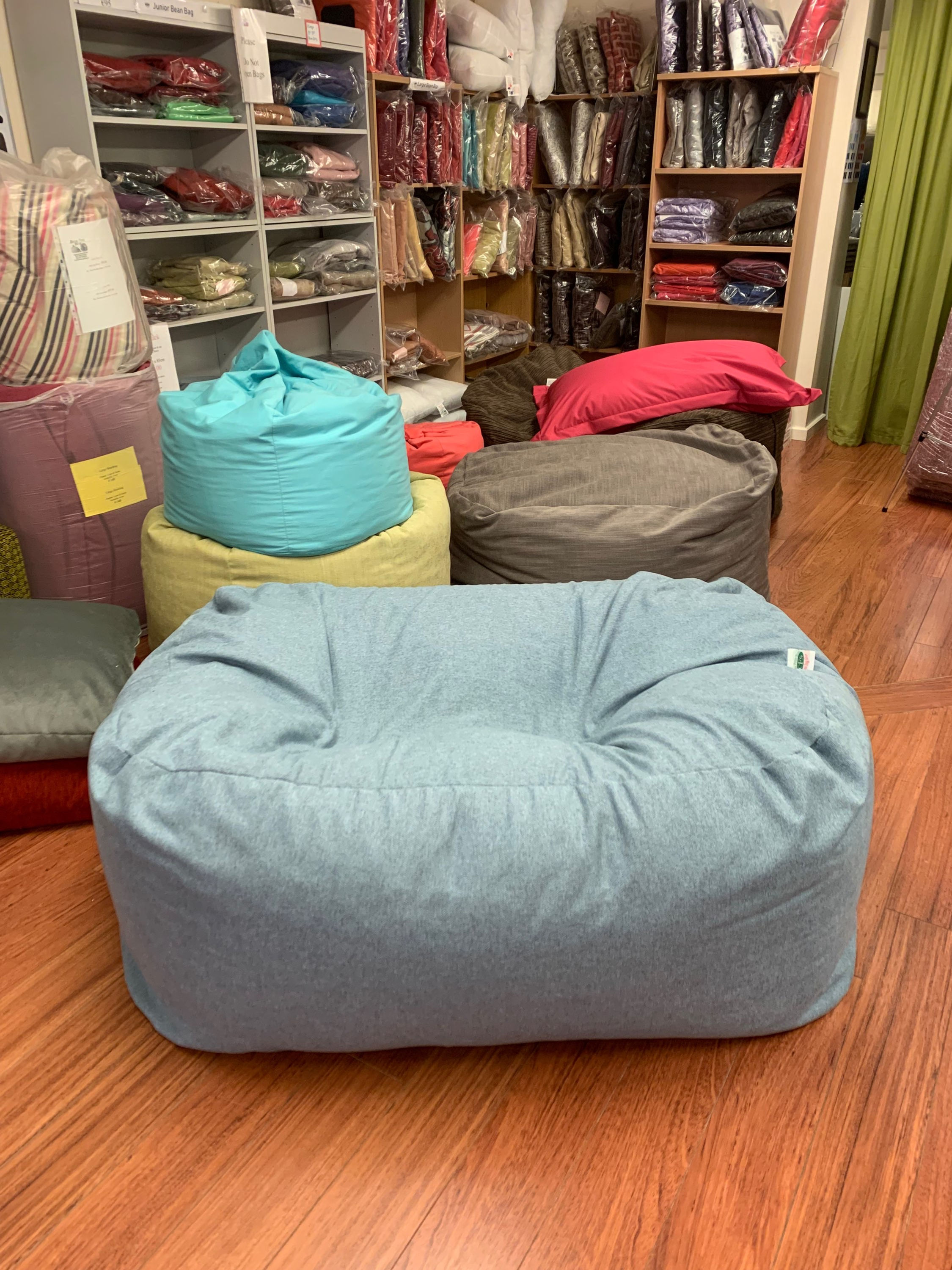 Double beanbag with liner and beans