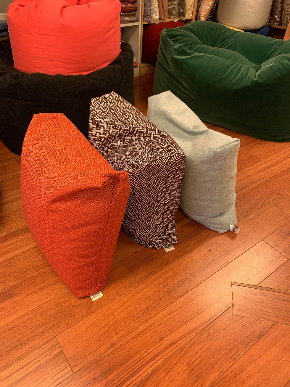 Thumbnail: Bean floor cushions with liner and beans 