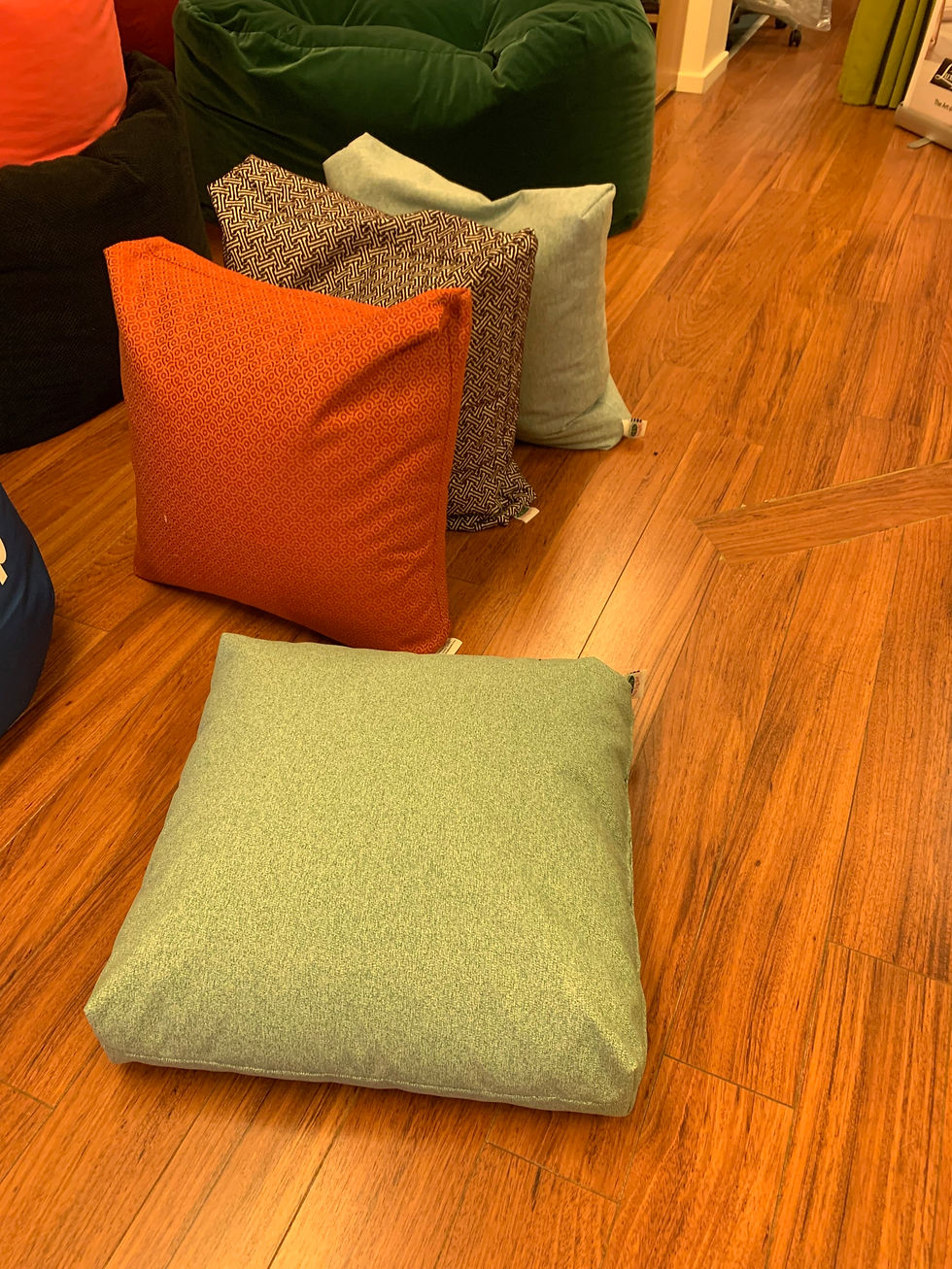 Thumbnail: Bean floor cushions with liner and beans 