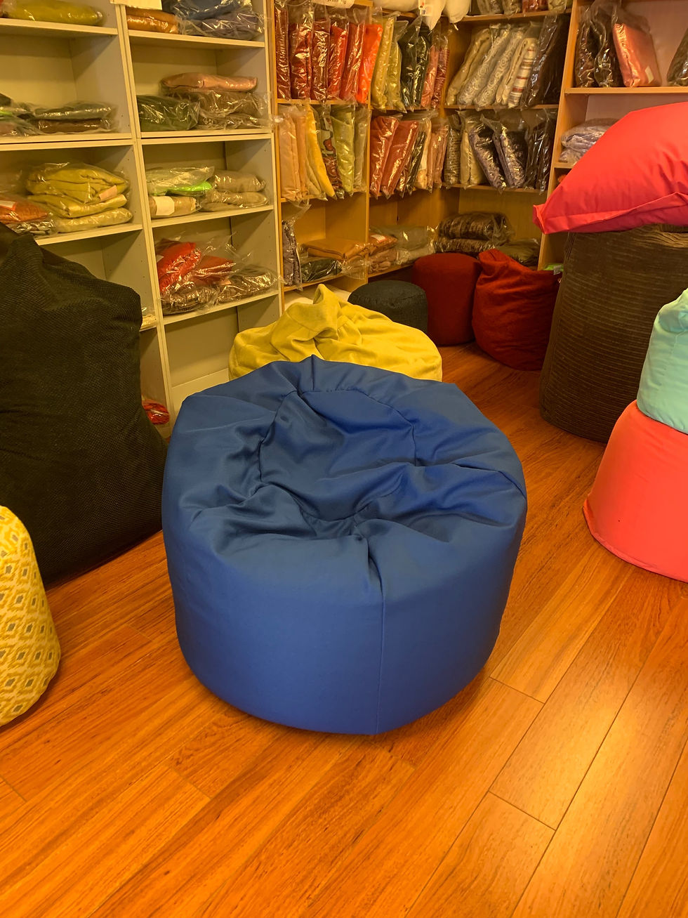 Thumbnail: large bean bag with removable cover & zipped liner