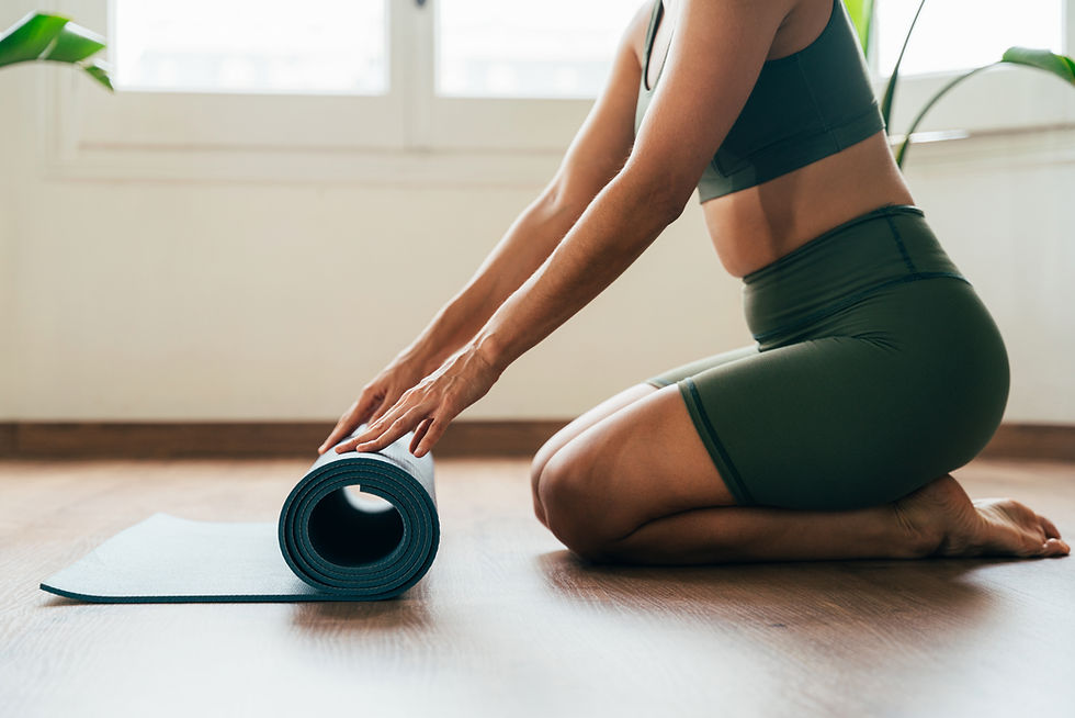 Woman with Pilates Mat