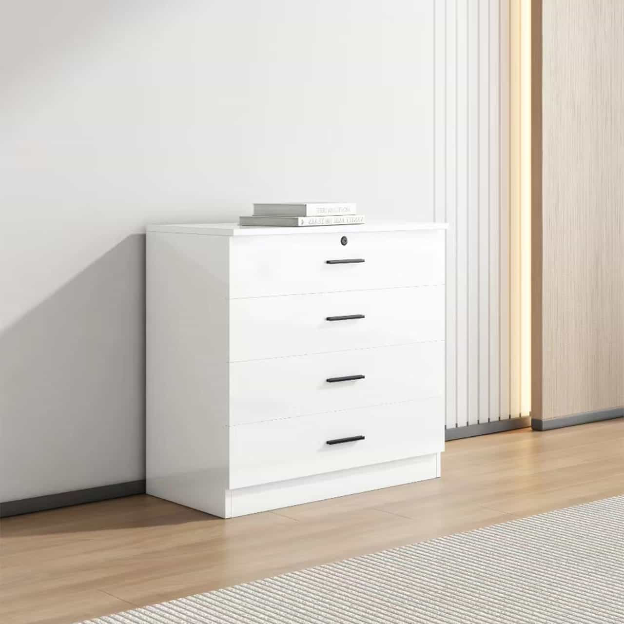 CHEST OF DRAWS 4 DRAWER WHITE