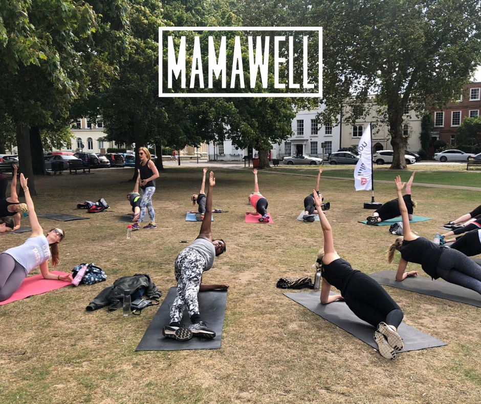Mums working out at Park in Putney with Mamawell