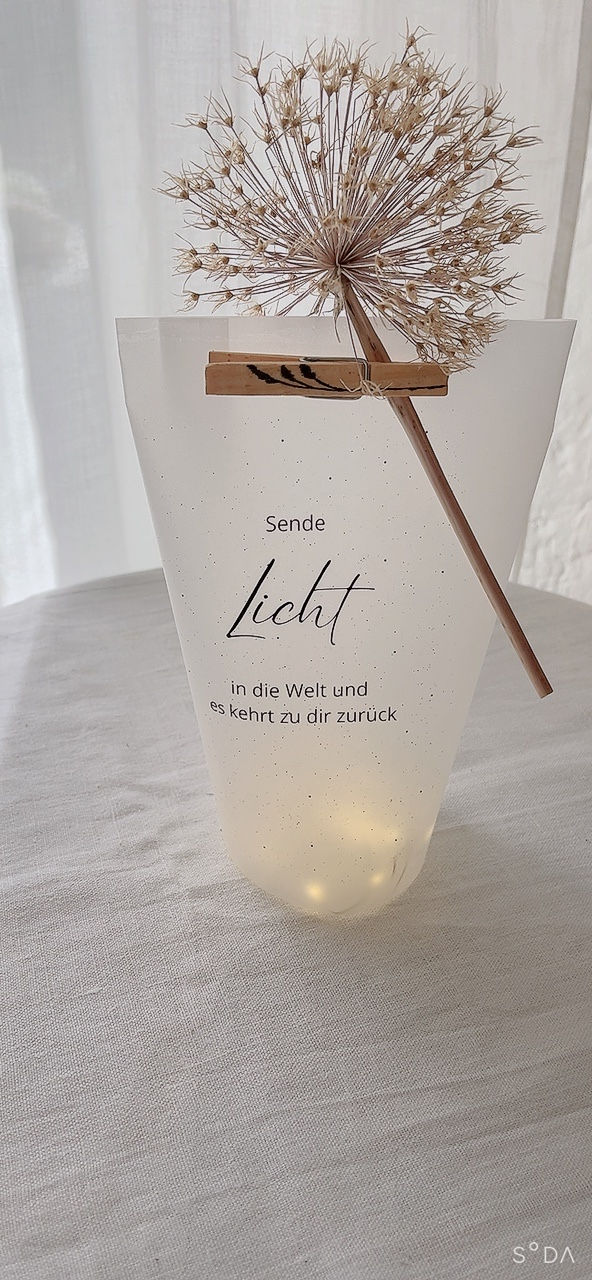 Lichttüte "Sende Licht in die Welt ..." Druckdatei