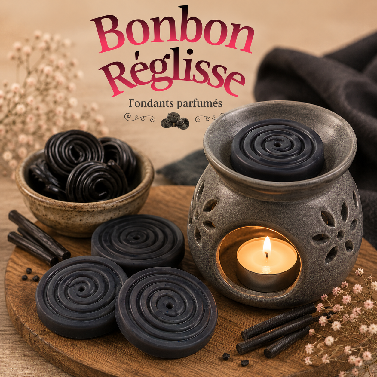 Fondant parfumé Bonbon réglisse 10gr 🖤