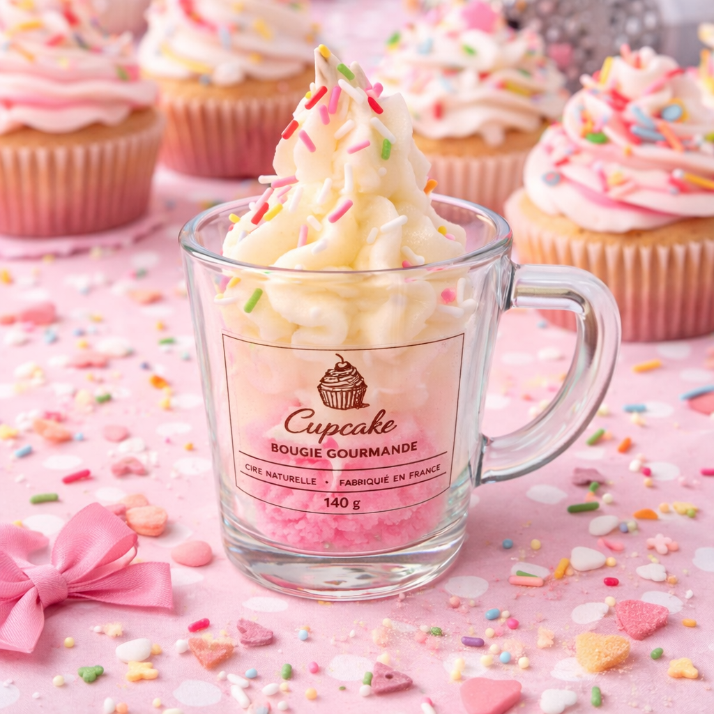 🧁 Bougie gourmande 140gr Cupcake 🧁