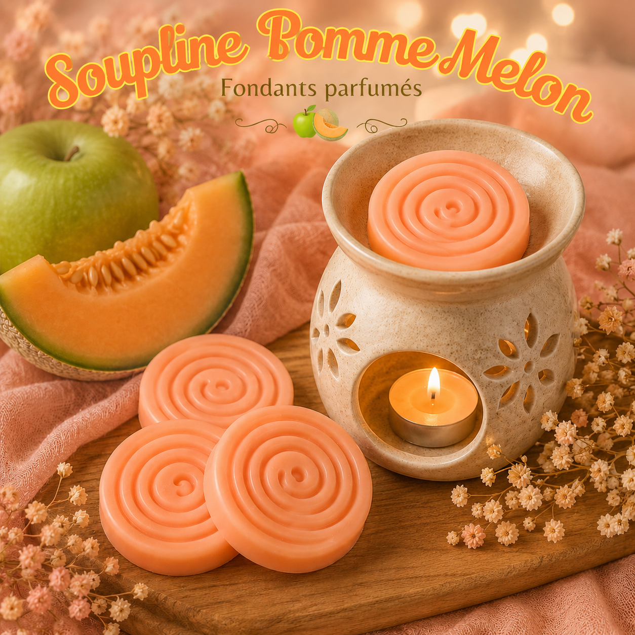 Fondant parfumé Soupline melon pomme 10gr 🍏