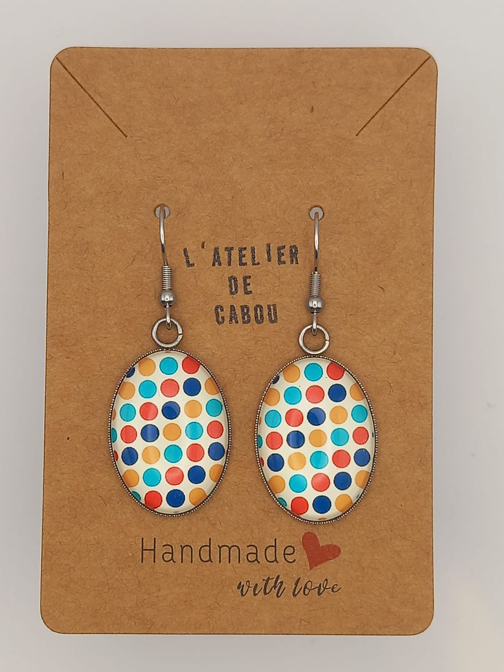 Boucles d'Oreilles Fantaisie Cabochon