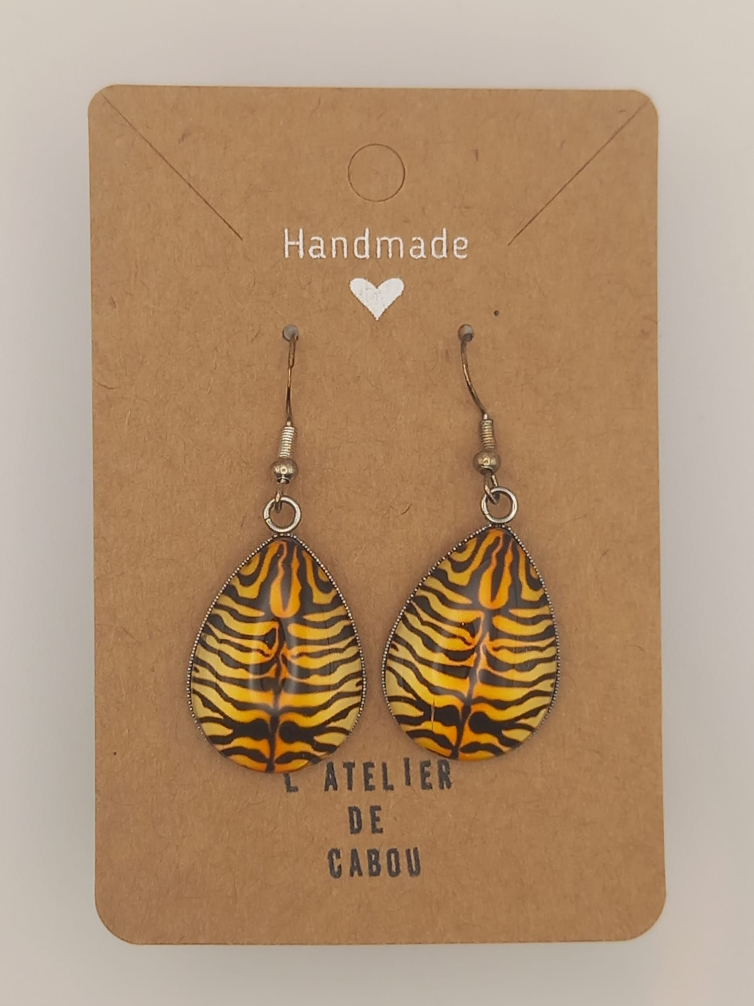 Boucles d'Oreilles Fantaisie Cabochon