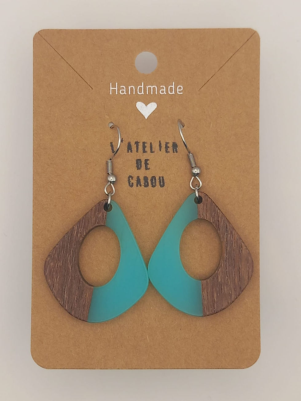 Boucles d'Oreilles Fantaisie Bois
