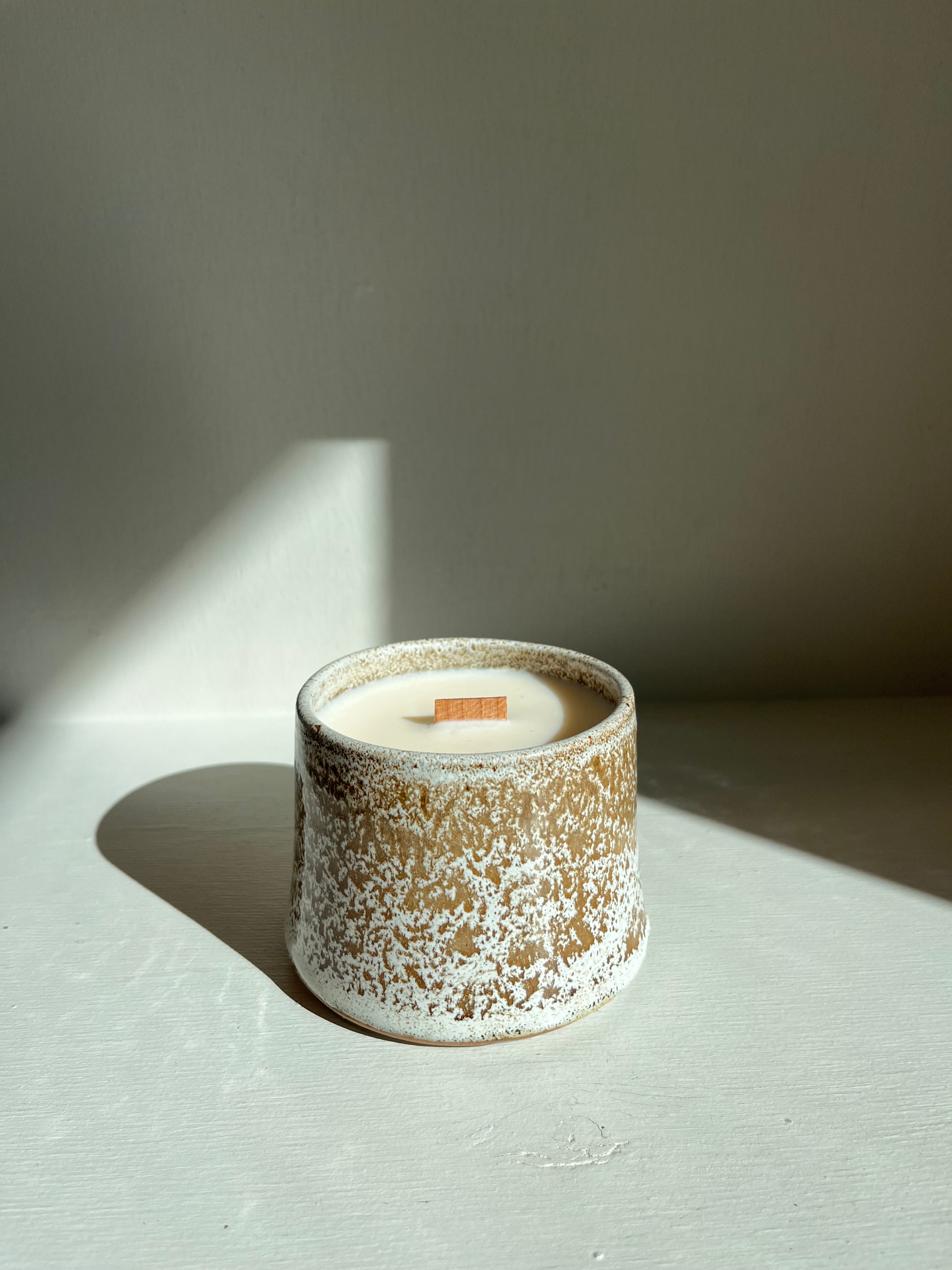 pottery candle - farmers market