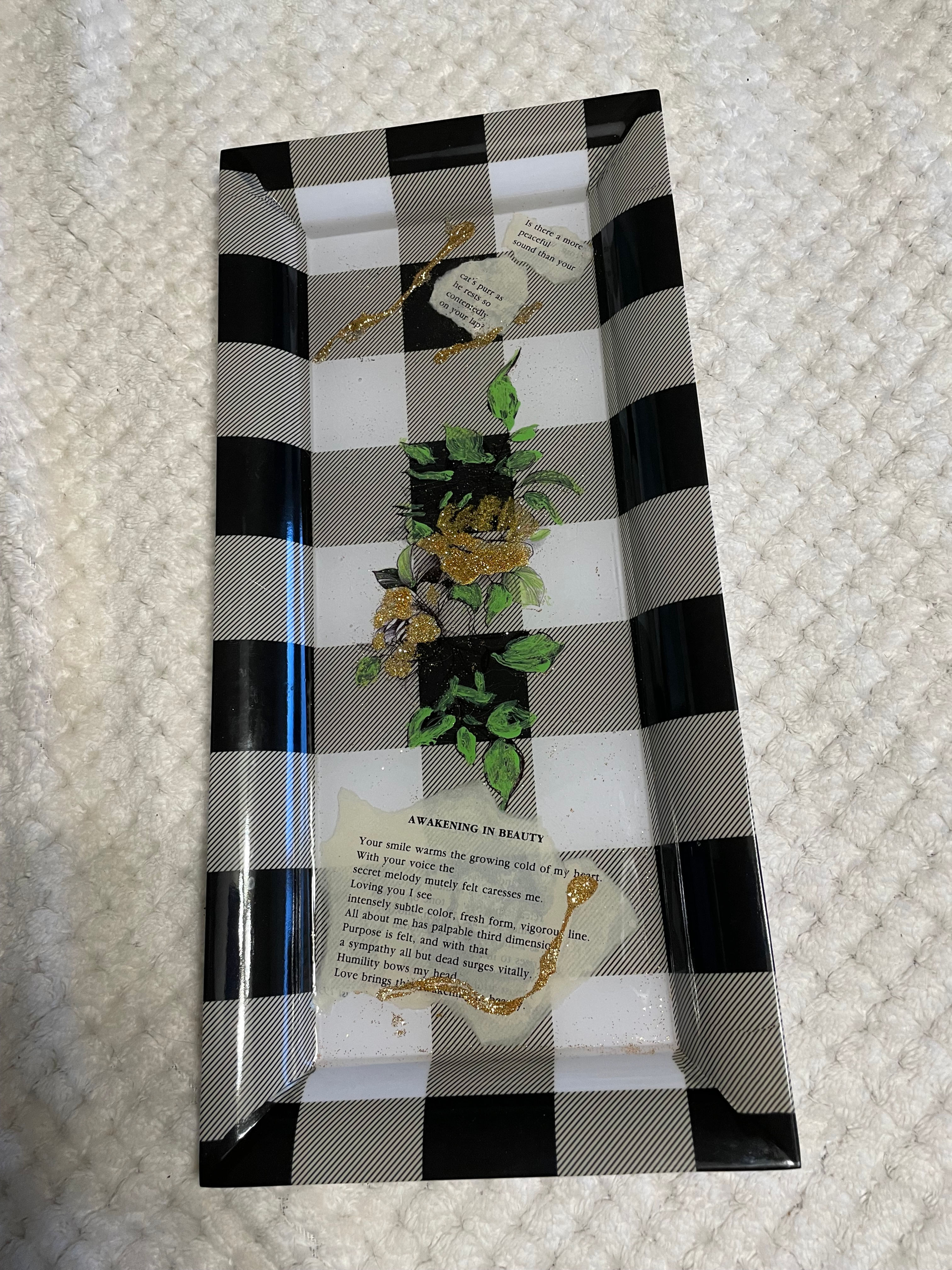 Tray of Flowers and Sweet Words