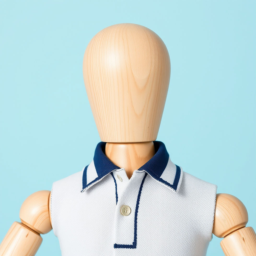 wooden figure wearing physiotherapy polo short as newly graduated physiotherapist