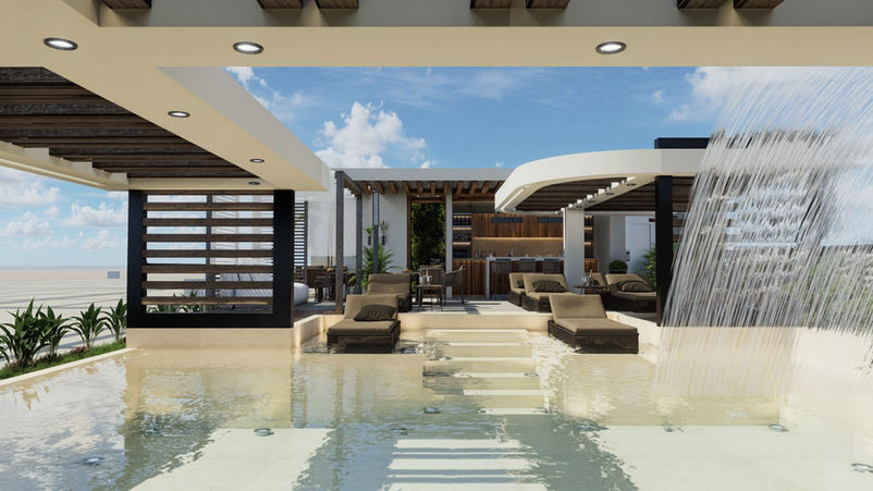 rooftop du condo DK42 en vente sur playa del carmen