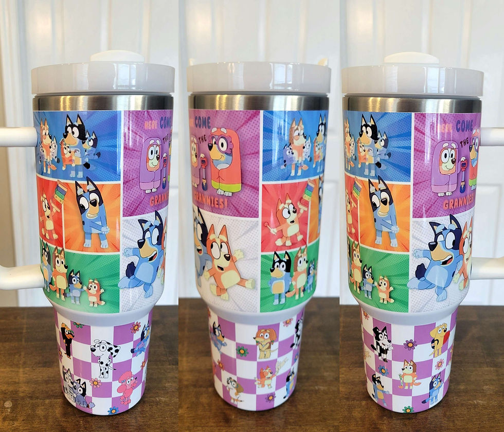Cartoon Dog 40oz Tumbler With Handle