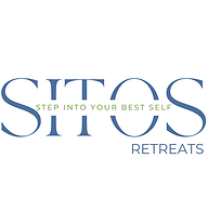 SITOS logo: STEP INTO YOUR BEST SELF RETREATS lettering
