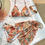 Thumbnail: Teen- 3 Piece colorful Print - Bikini Set - With Tight Waist 