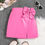 Thumbnail: Teen-Leather knot skirt  - Pink 