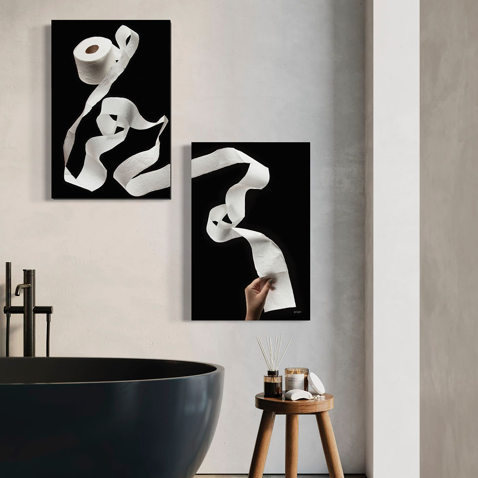 Thumbnail: Toilet paper art I - bathroom decor, bath decoration