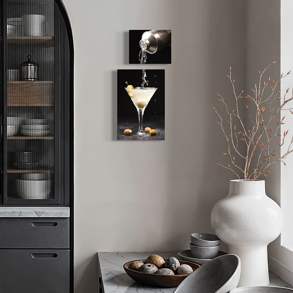Thumbnail: Blue cheese dirty martini picture hung on wall