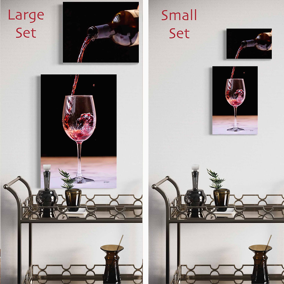 Thumbnail: comparison of size between the 2 sets, bar decor