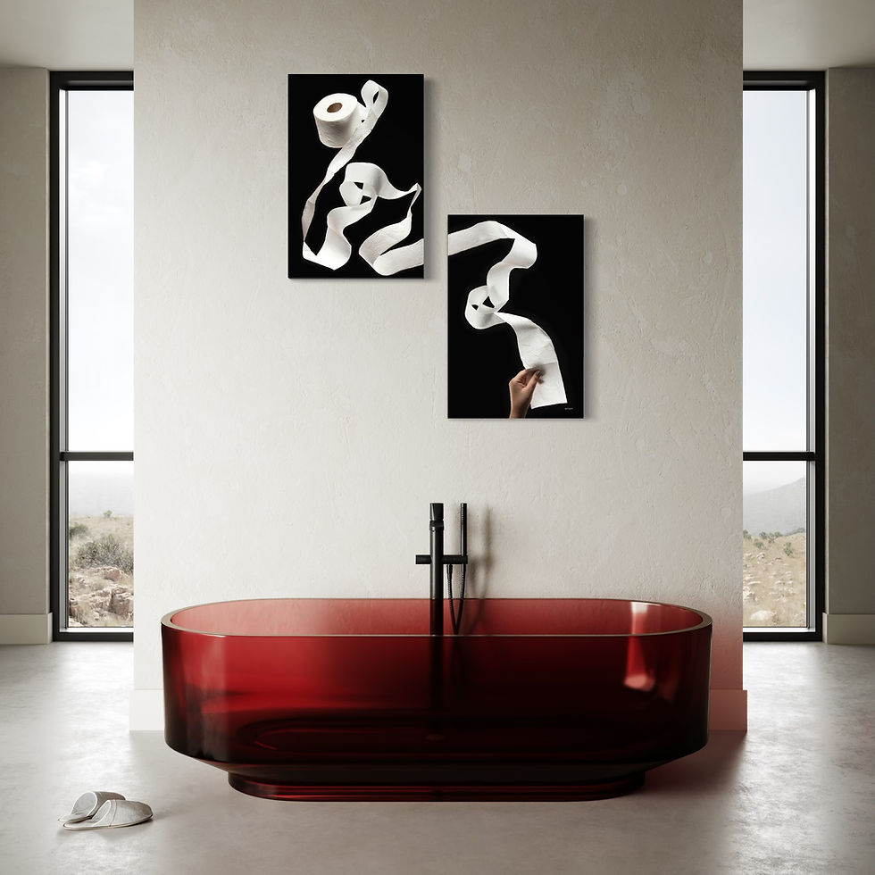 Thumbnail: Toilet paper art I - bathroom decor, bath decoration