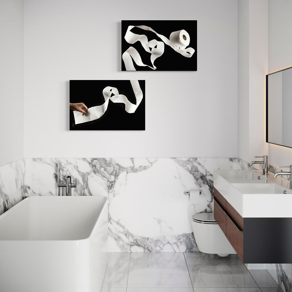 Thumbnail: Toilet paper art I - bathroom decor, bath decoration