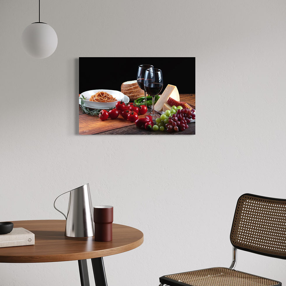 Thumbnail: picture of italian cuisine hanged on wall of a dining room