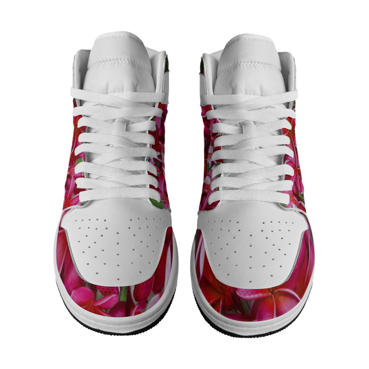 Women's PINK FLORAL HAWAII GIRL Synthetic Leather Stitching Shoes