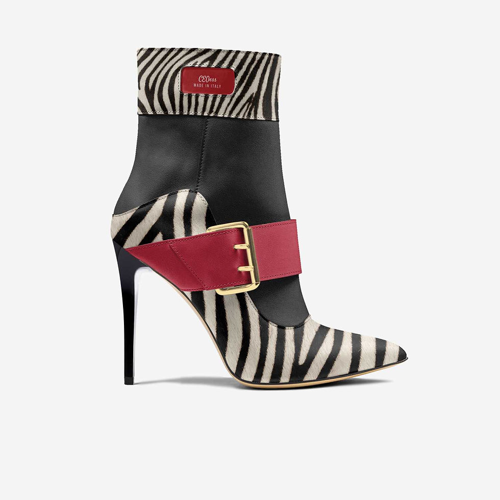 Thumbnail: CEOess Zebra Fusion Low Cut Boots- Limited Edition